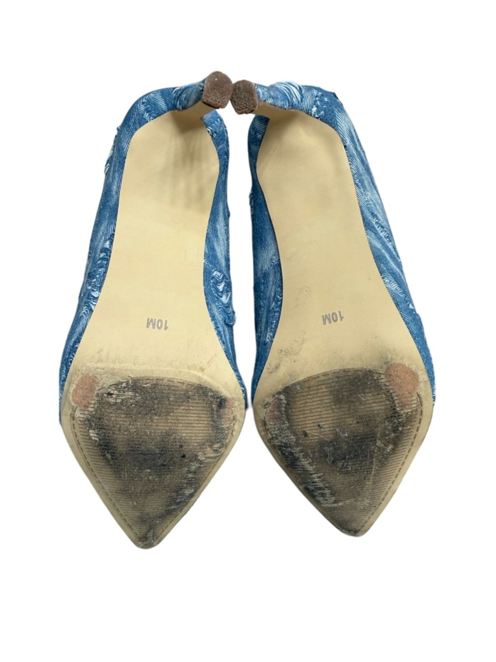 CHARLES BY CHARLES DAVID DISTRESSED DENIM HEELS - Picture 9 of 10